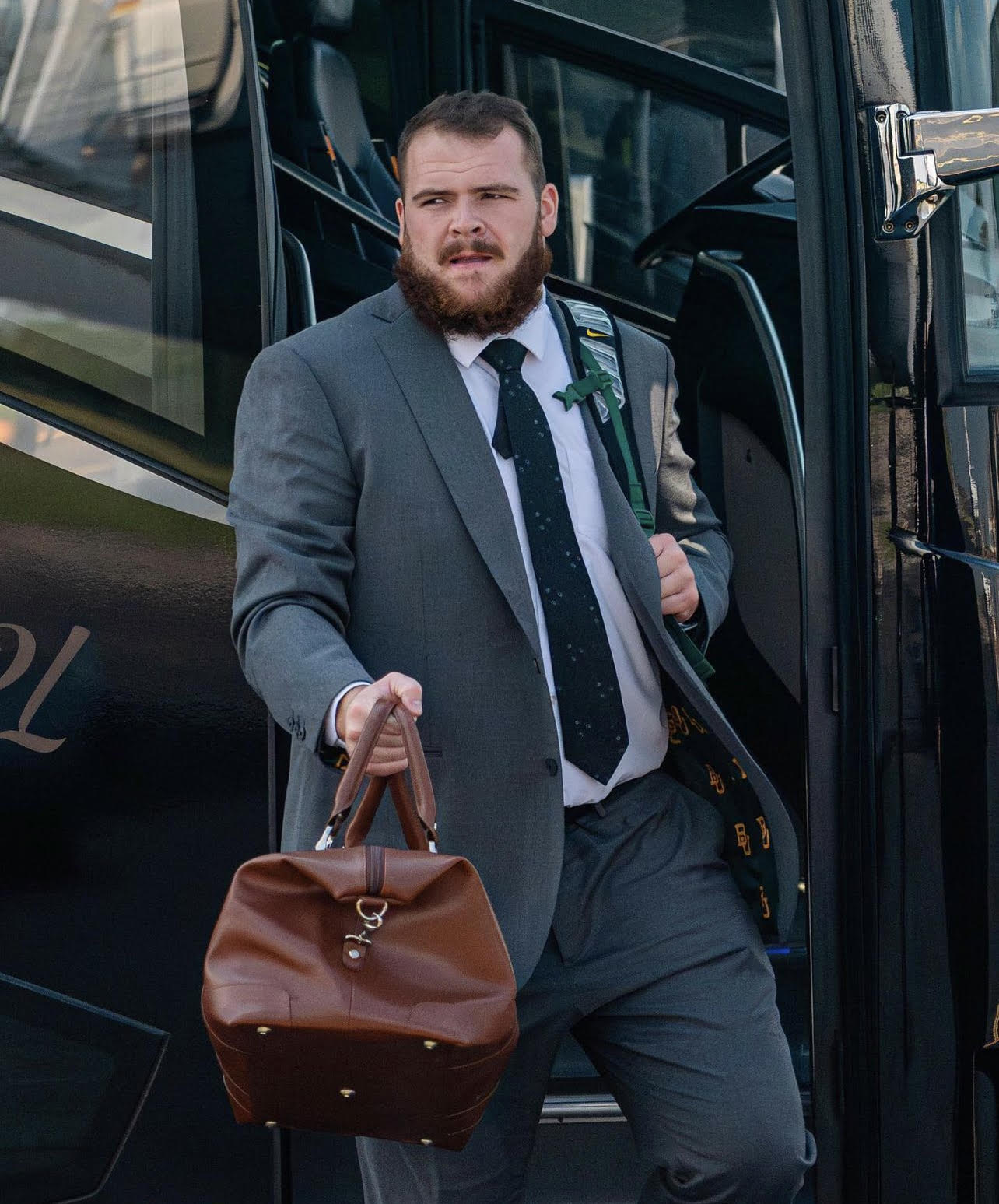 Man wearing a gray suit