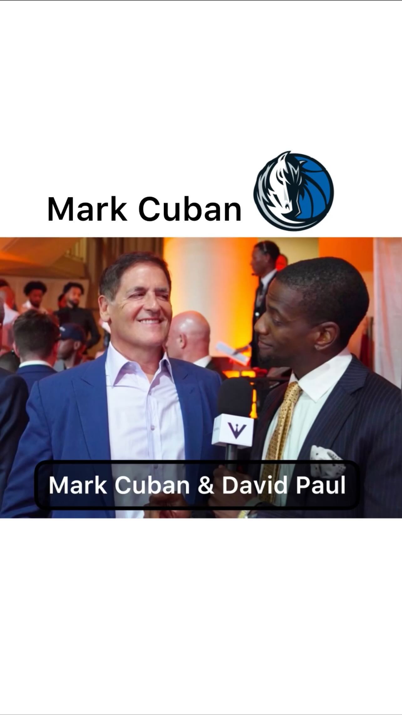 Mark Cuban being interviewed by David Paul